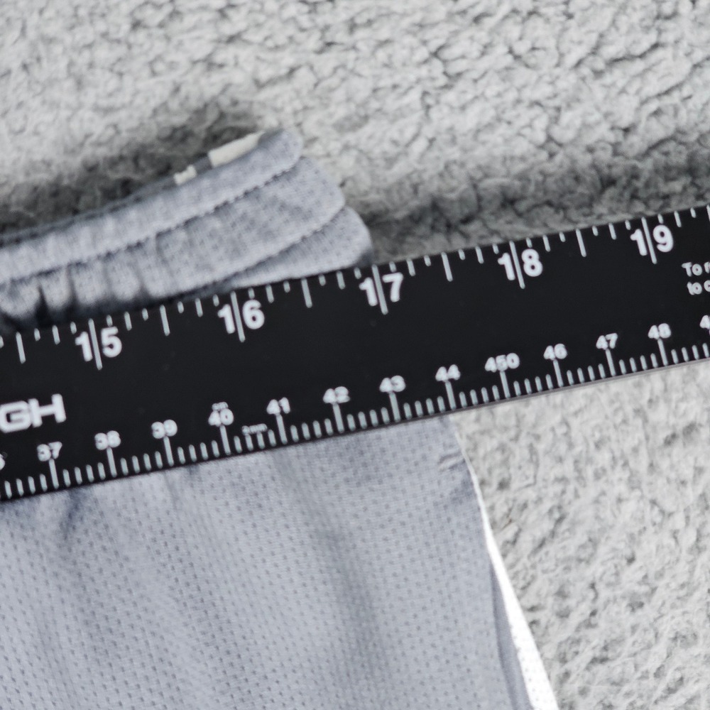 Nike Pants Mens Large Gray Basketball Track Mesh Side Stripe Warm Up Baggy Y2K - Picture 4 of 12